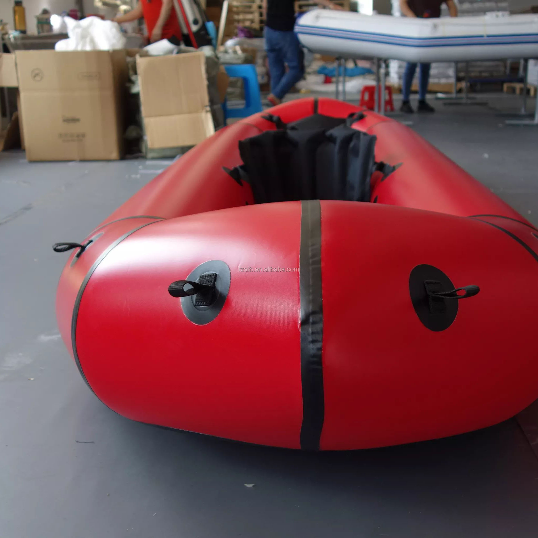 self bailing lake_adventure_whitewater_river TPU light weight Inflatable Life Raft Pack Raft (1) 拷贝